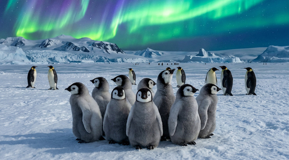 Explore how regal Emperor Penguins navigate total polar darkness by seeing an invisible magnetic force field under bracing cold conditions.