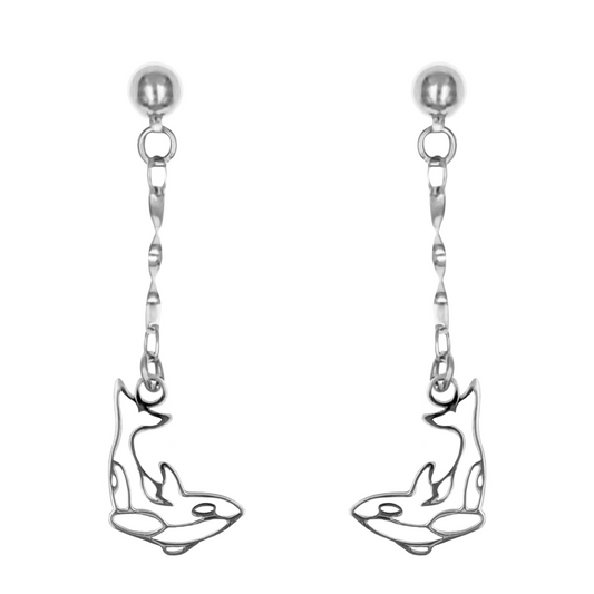 Orca Whale Z04-C Earrings