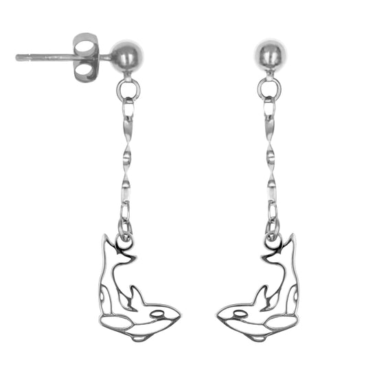 Orca Whale Z04-C Earrings