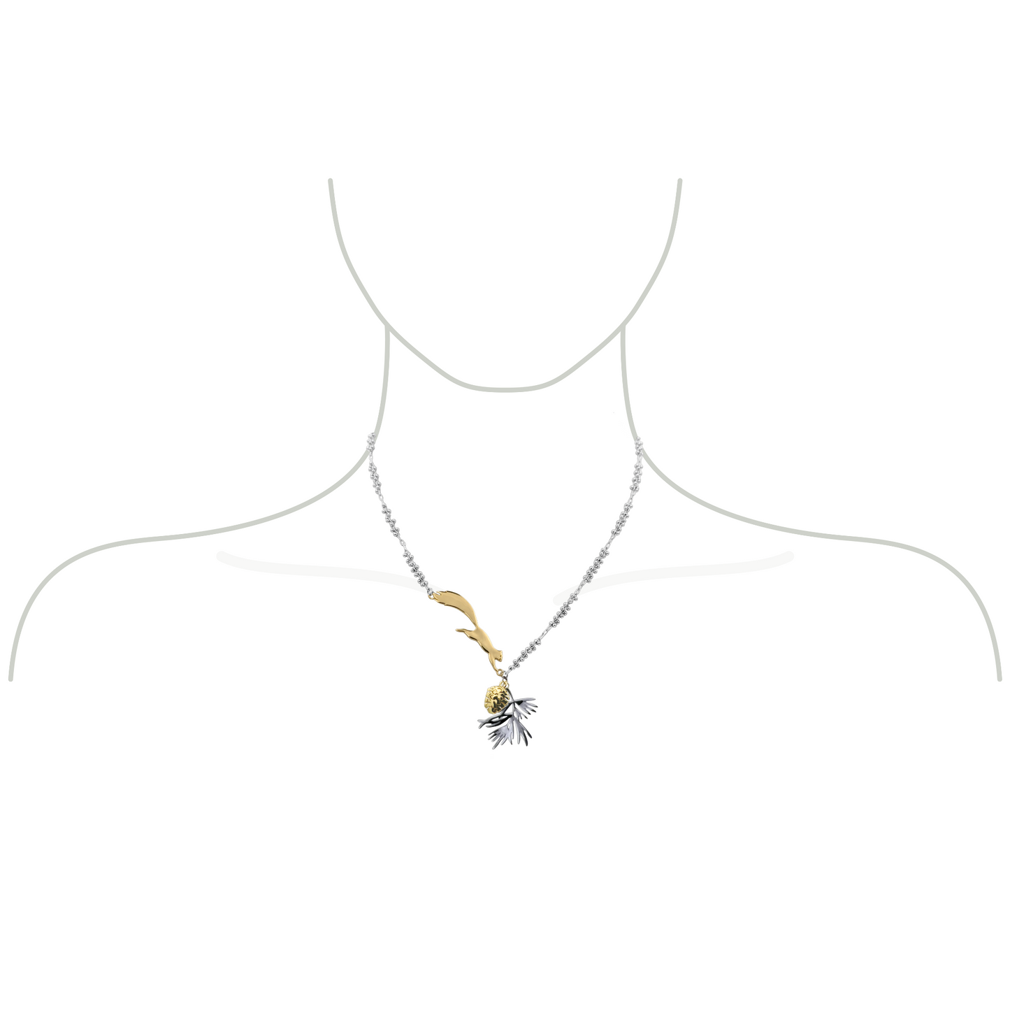 Squirrel & Pine Forest Z06-A Necklace