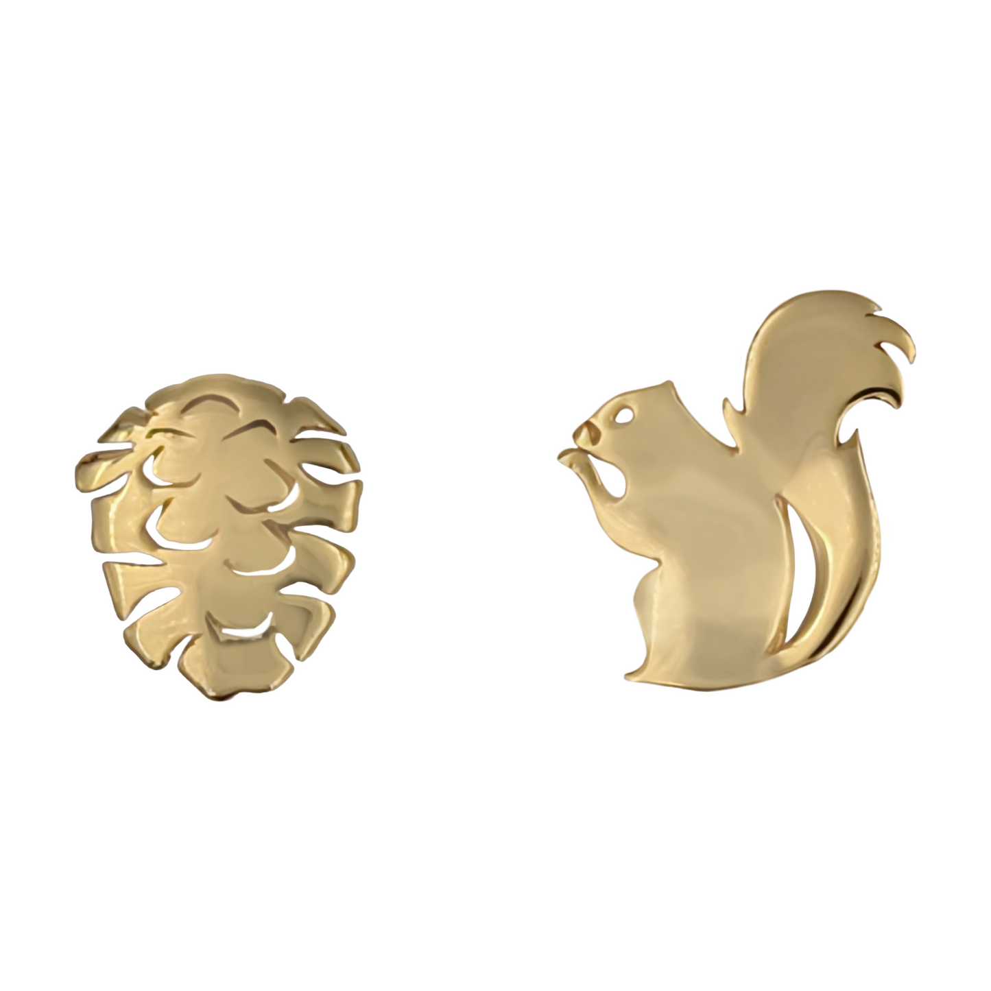 Squirrel & Pinecone Z06-C Earrings